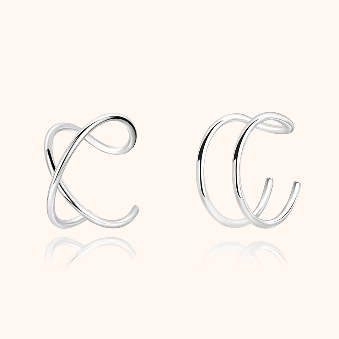 Modern U-Shaped Ear Clips - Nova-You and X-Silver-The Livary