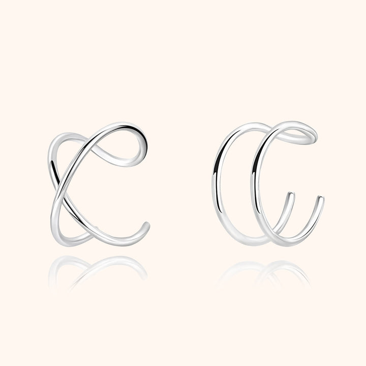 Modern U-Shaped Ear Clips - Nova-You and X-Silver-The Livary