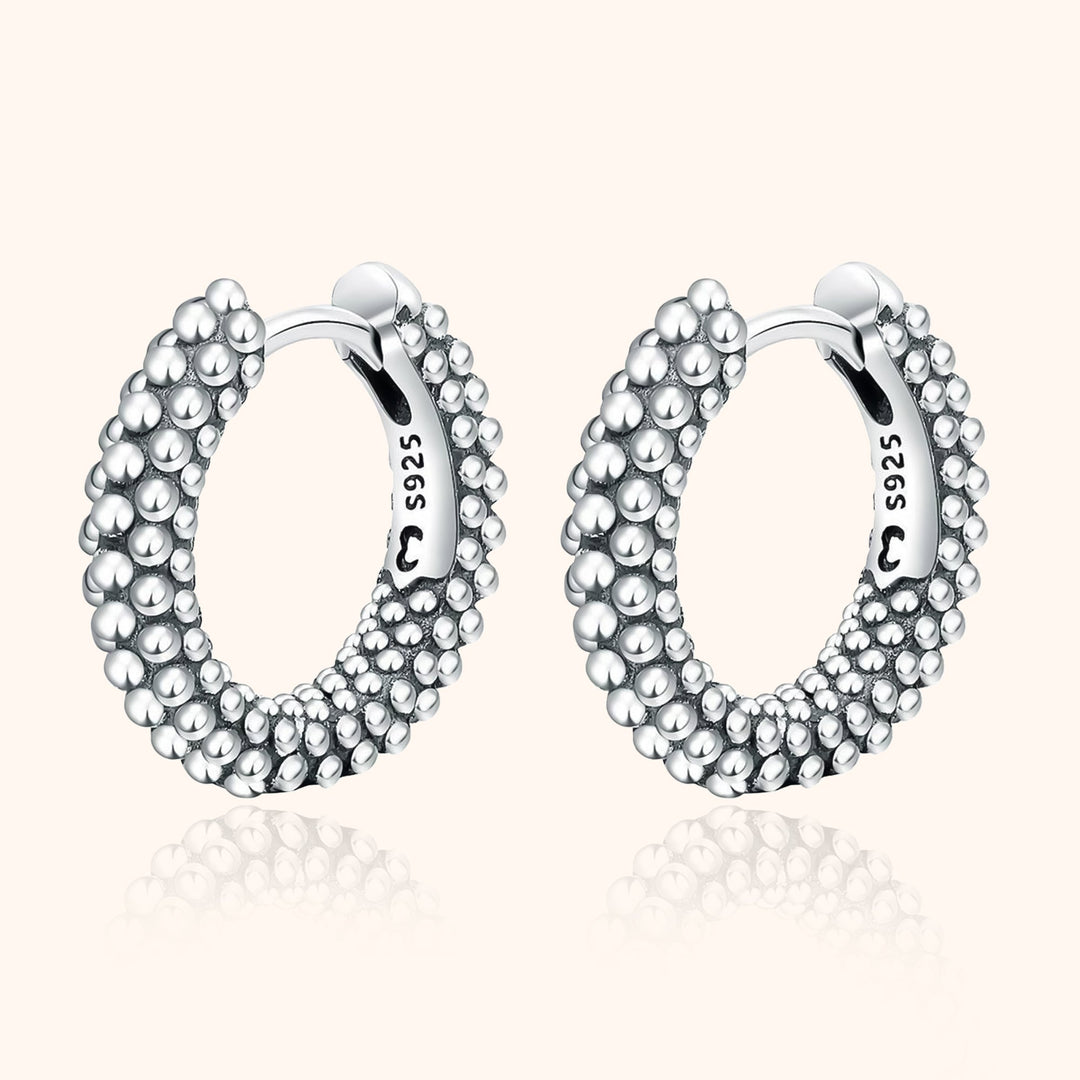 Ear stud earrings - Aurilia-Silver-The Livary