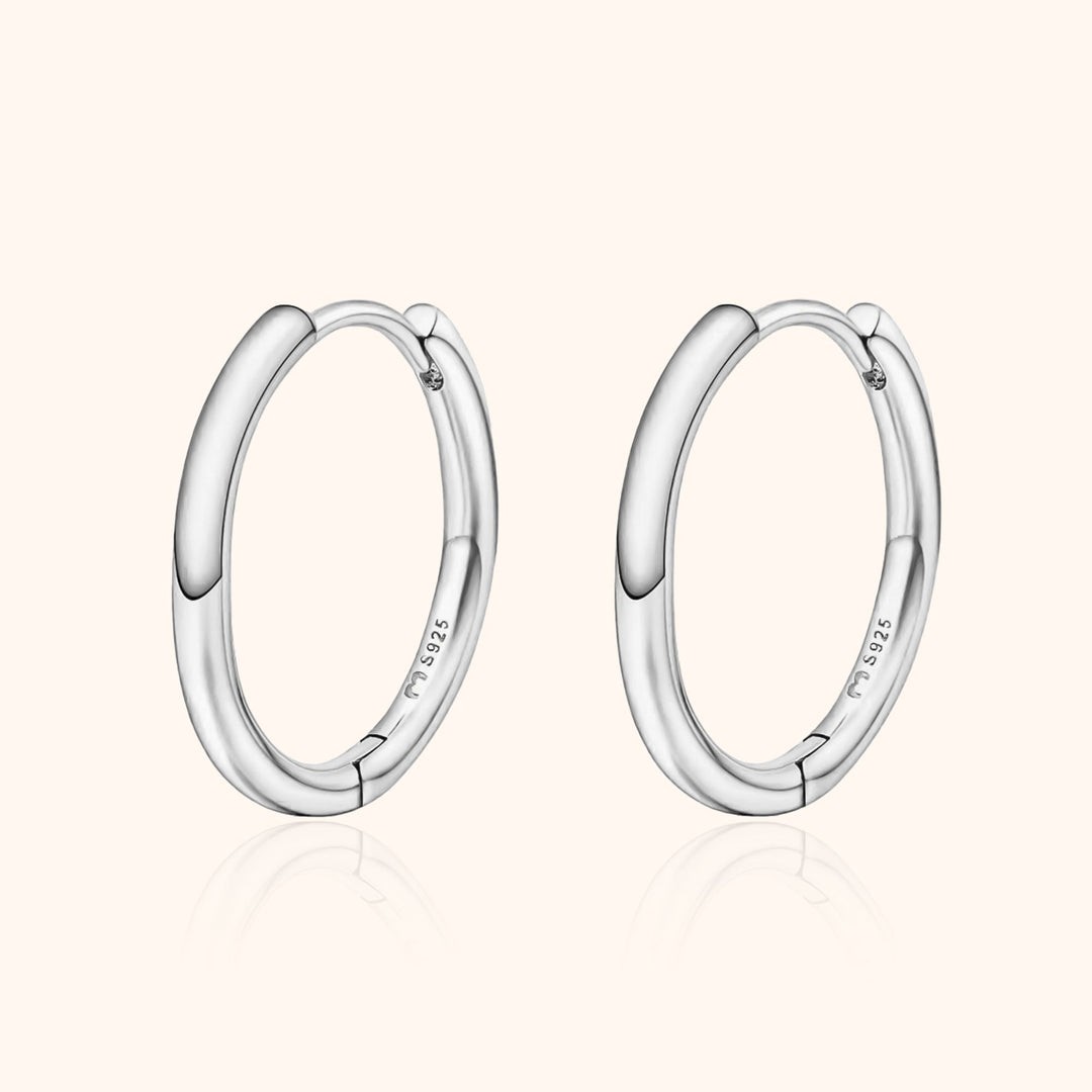 Classic Hoops - Aurina-0.47 in-Silver-The Livary