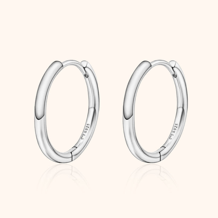 Classic Hoops - Aurina-0.47 in-Silver-The Livary