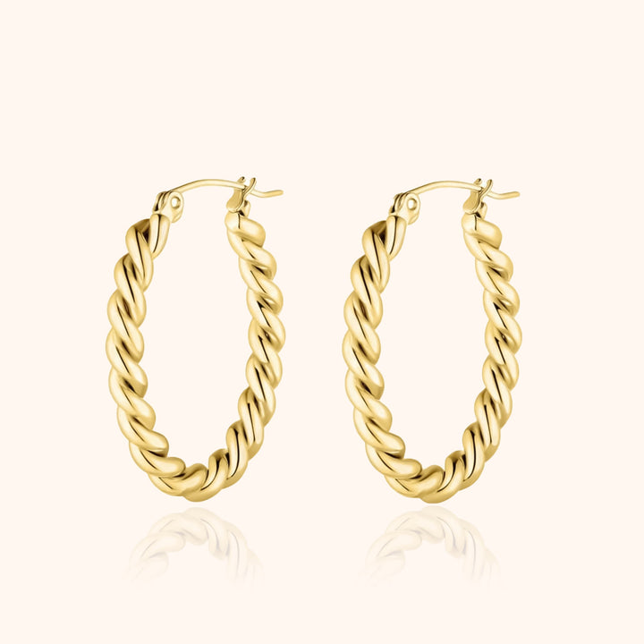 Braided Earrings - Fleur-Gold-The Livary