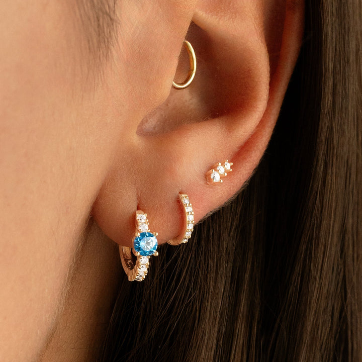 Stylish Zirconia Earrings - Mila-Silver-The Livary