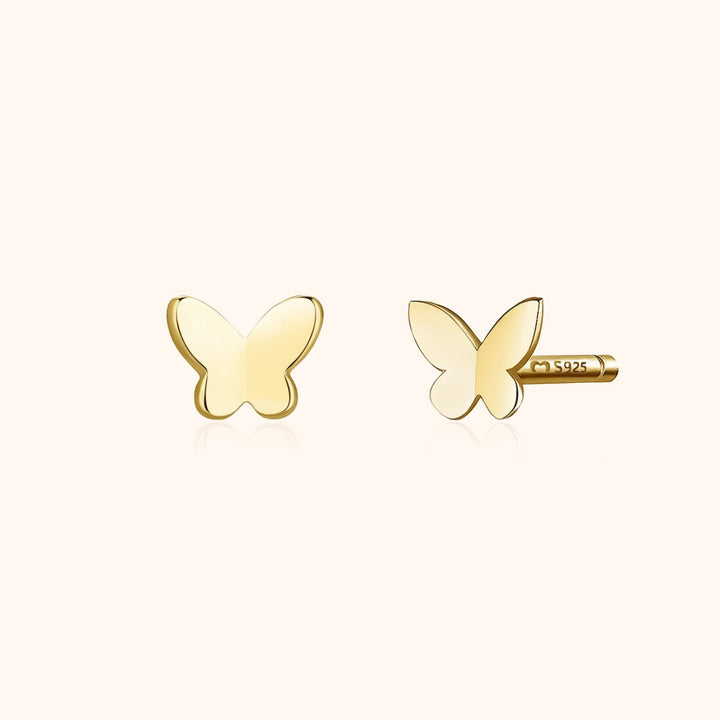 Mini Butterfly Earrings - Elena-Gold-The Livary