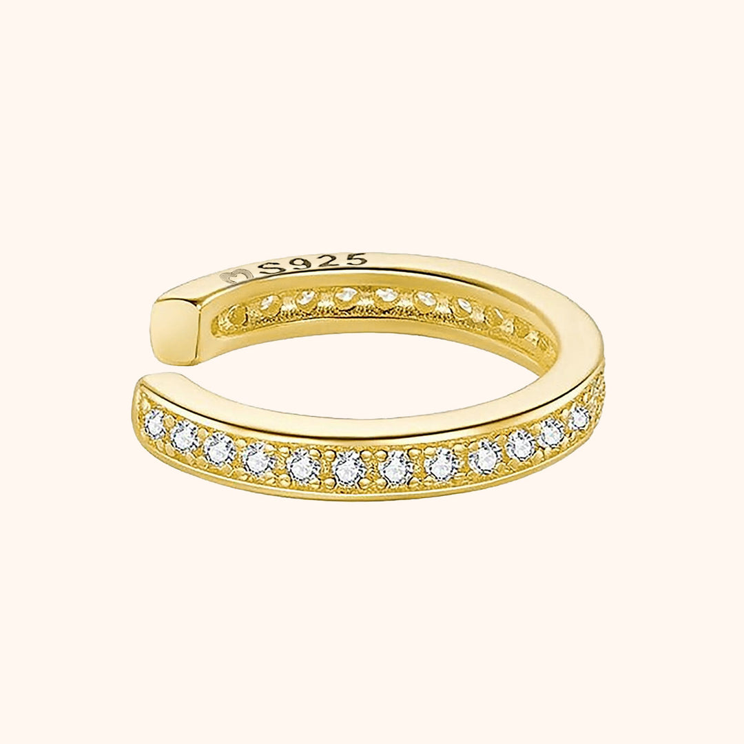 Strass Earring - Luna-Gold-The Livary