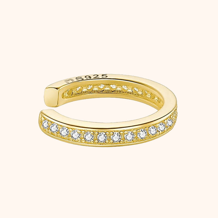 Strass Earring - Luna-Gold-The Livary