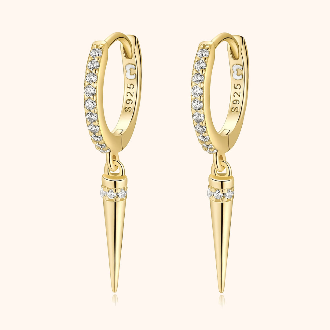 Stylish Pendant Earrings - Sophia-Gold-The Livary