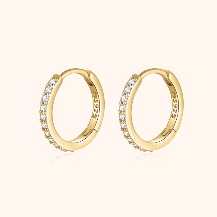 Radiant Zirconia Earrings - Iriana-Gold-The Livary