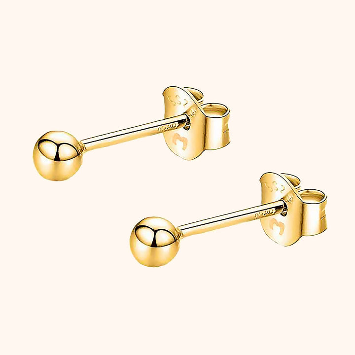 Minimalist Earrings - Lunara-0.08 in-18K gold plated-The Livary