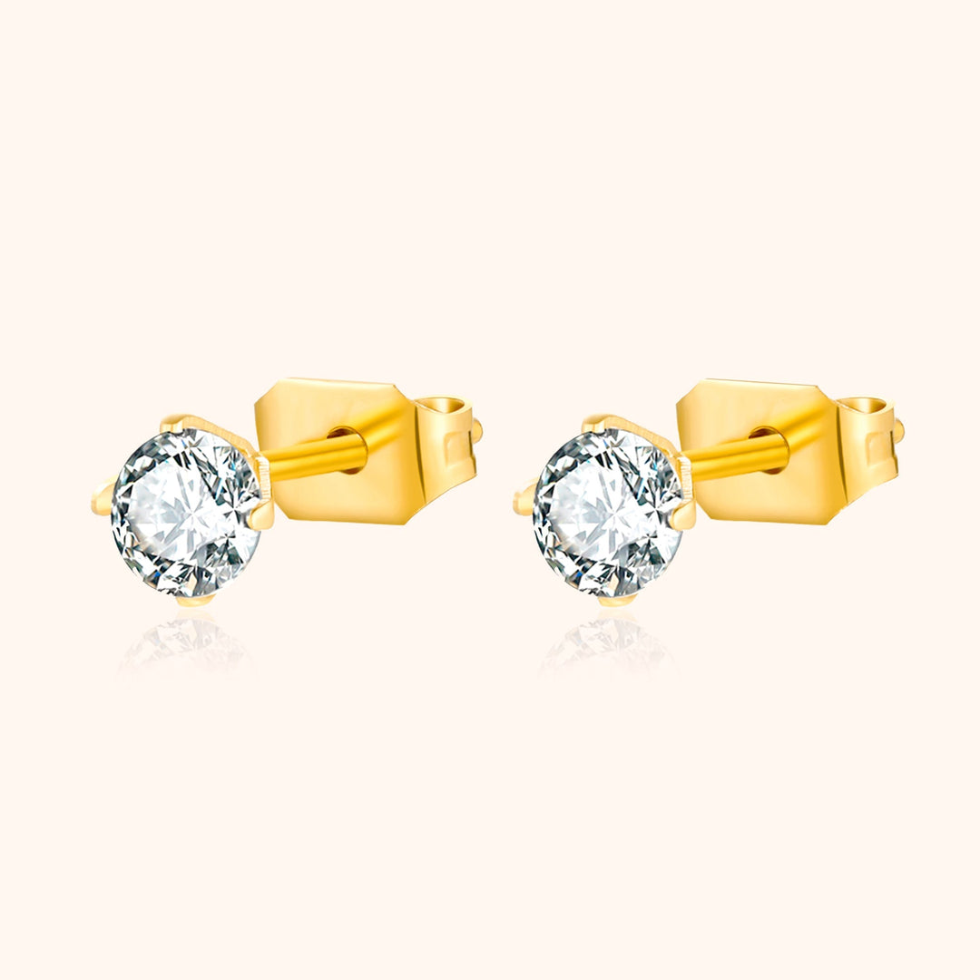 Shining Mini Earrings - Mira-Gold-0.12 in-The Livary