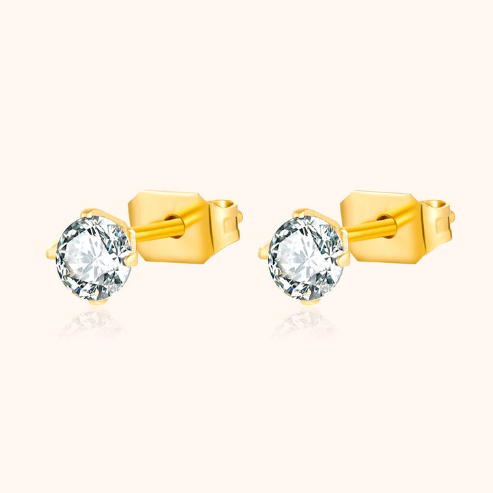 Shining Mini Earrings - Mira-Gold-0.12 in-The Livary