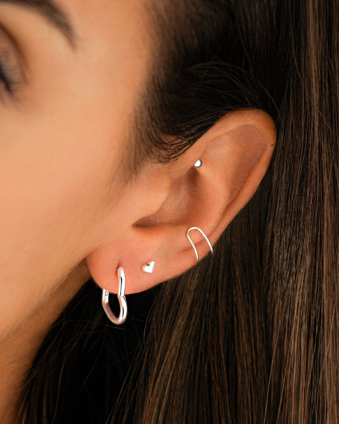 Modern U-Shaped Ear Clips - Nova-You and X-Silver-The Livary