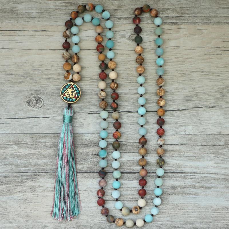 Aum Mala Bead Necklace - Anaya-The Livary