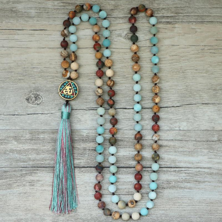 Aum Mala Bead Necklace - Anaya-The Livary