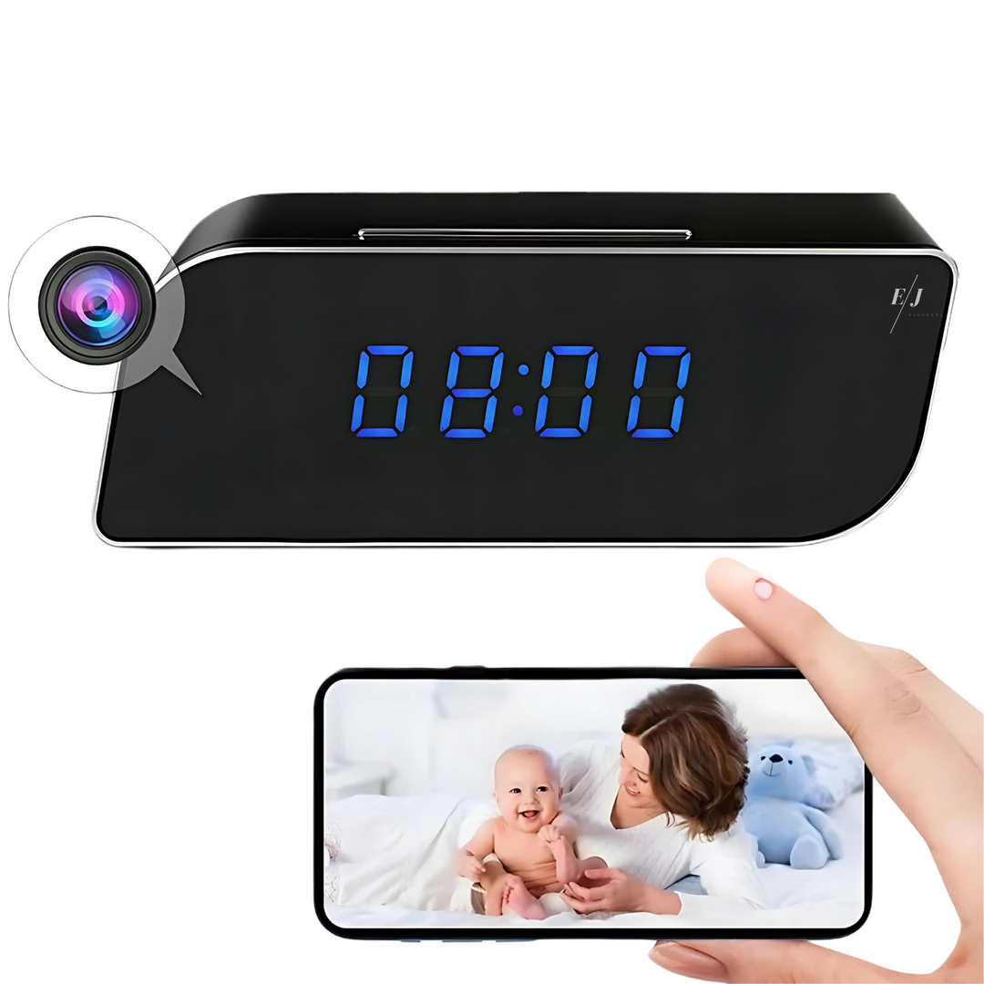 Digital Alarm Clock with Hidden Surveillance Camera – StealthClock Cam-No memory-The Livary