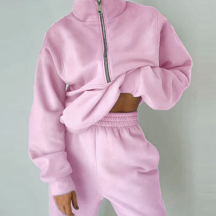 Comfortable Women's Tracksuit - Ava-Pink-S-The Livary