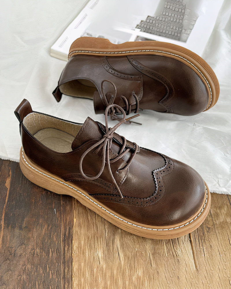 Retro Oxford Shoes for Women – Isadora-Ivory-4.5-The Livary