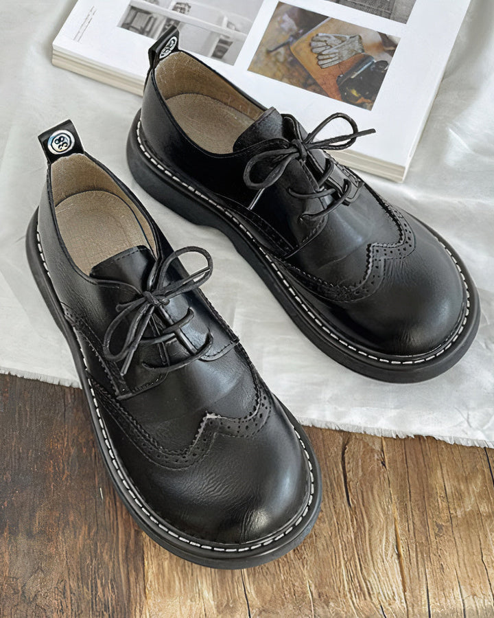 Retro Oxford Shoes for Women – Isadora-Black-4.5-The Livary