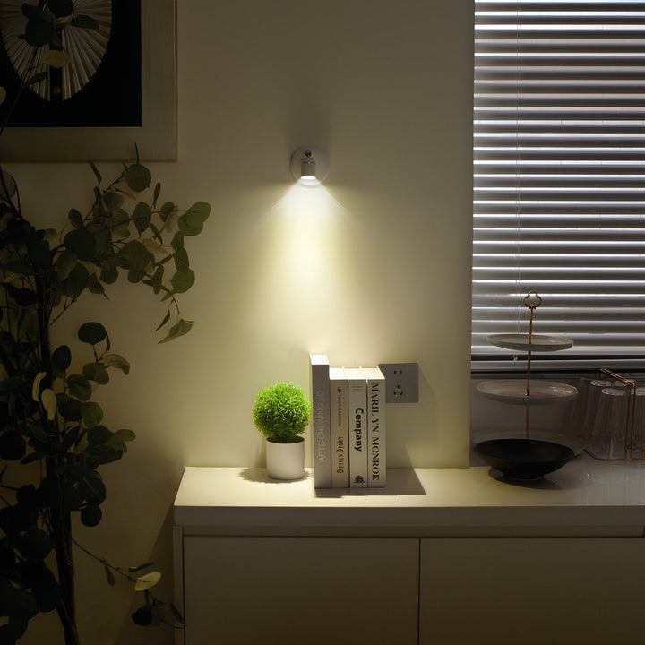 Wireless LED Spotlight - LumaSpot-2-White - AA Batteries-White-The Livary