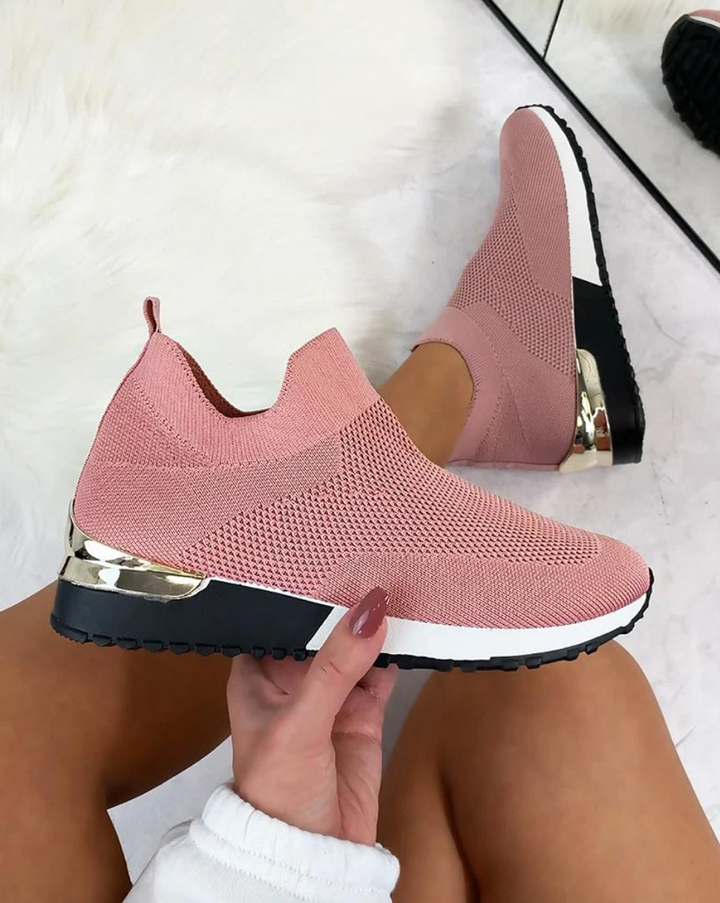 Ladies Slip-On Sneakers - FlexiStep-Pink-2.5-The Livary