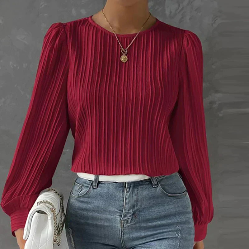 Stylish Comfortable Women's Sweater - Evelina-Red-S-The Livary