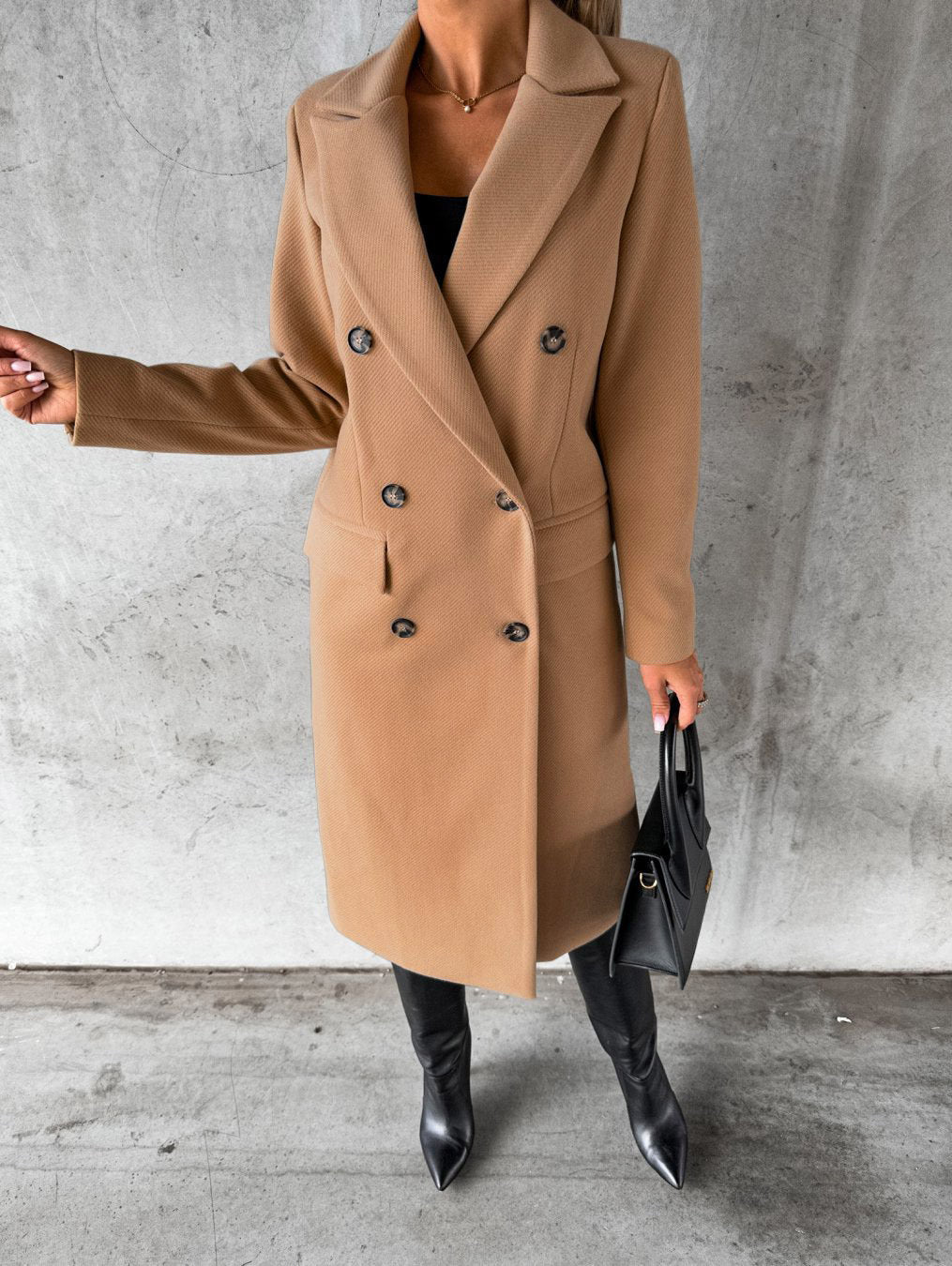 Stylish and Comfortable Ladies' Coat - Vivienne-Brown-S-The Livary