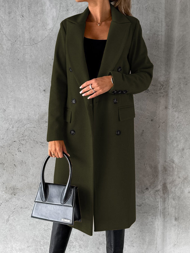 Stylish and Comfortable Ladies' Coat - Vivienne-Olive green-S-The Livary