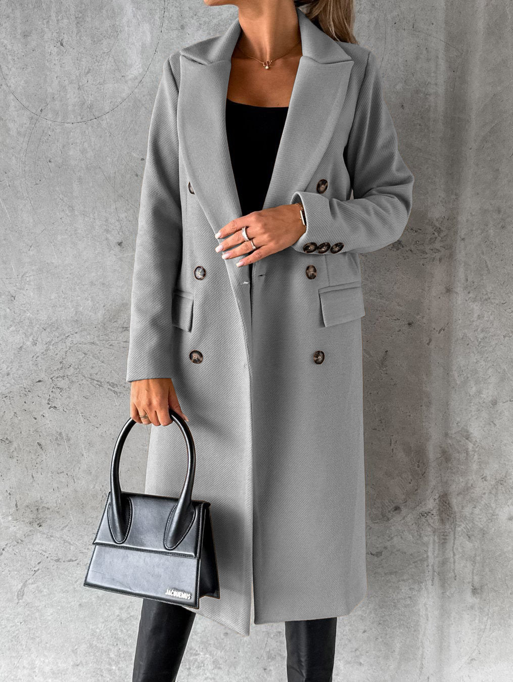 Stylish and Comfortable Ladies' Coat - Vivienne-Gray-S-The Livary