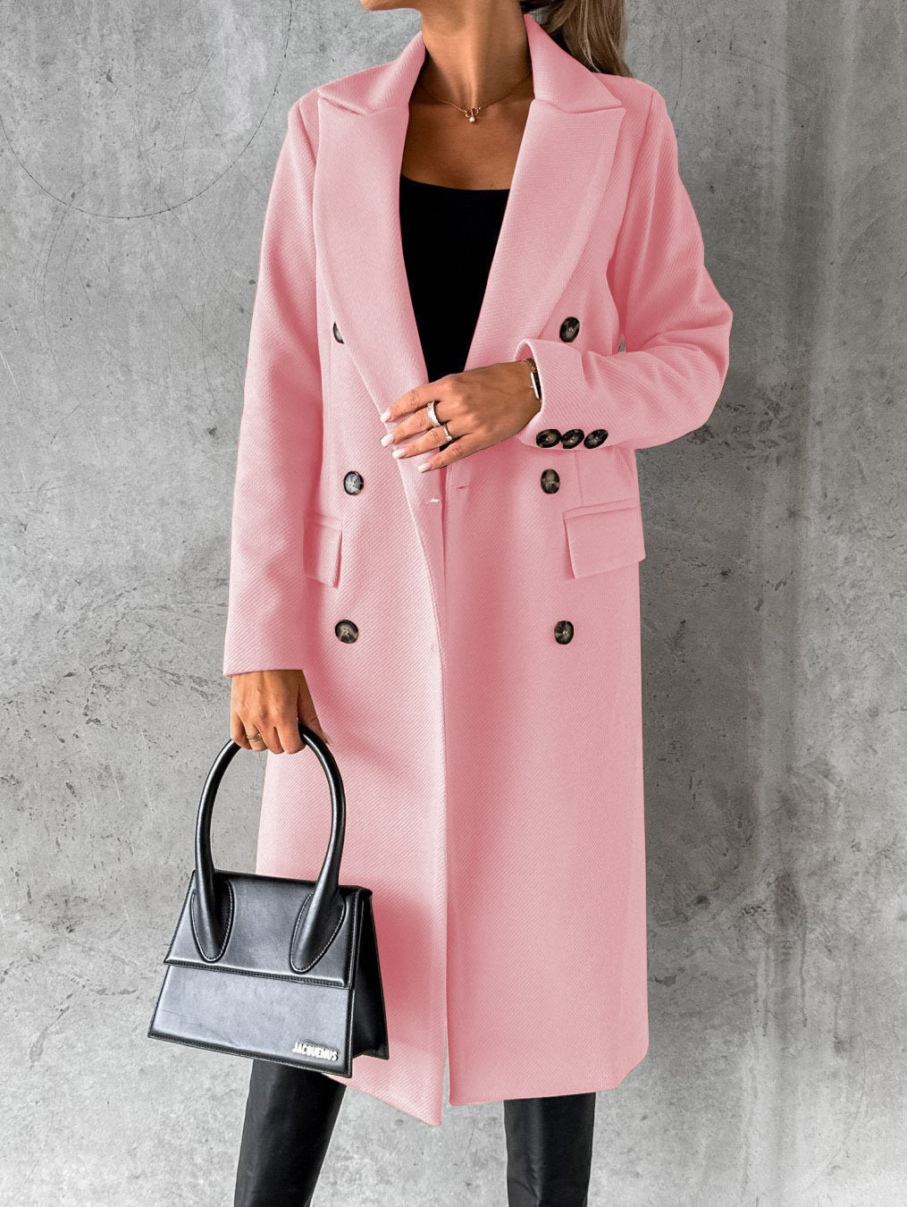 Stylish and Comfortable Ladies' Coat - Vivienne-Pink-S-The Livary