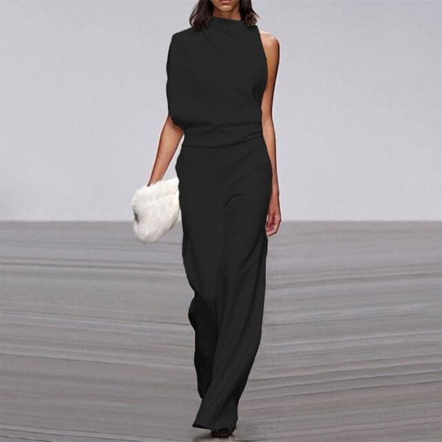 Trendy Summer Jumpsuit - Claire-Black-S-The Livary