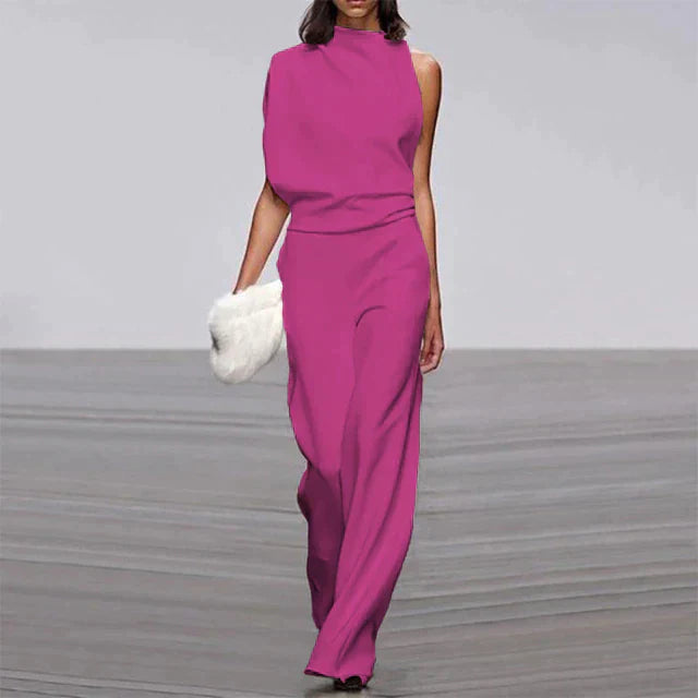 Trendy Summer Jumpsuit - Claire-Pink-S-The Livary