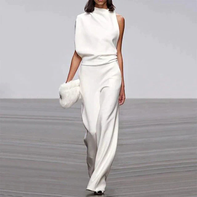 Trendy Summer Jumpsuit - Claire-White-S-The Livary