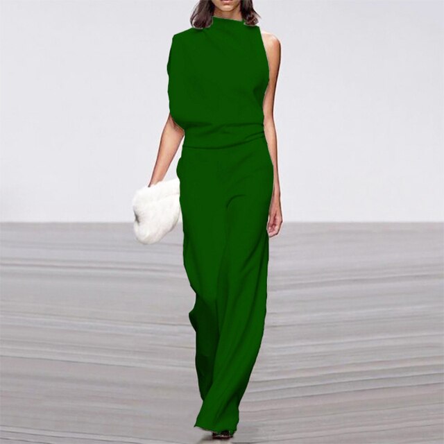 Trendy Summer Jumpsuit - Claire-Green-S-The Livary