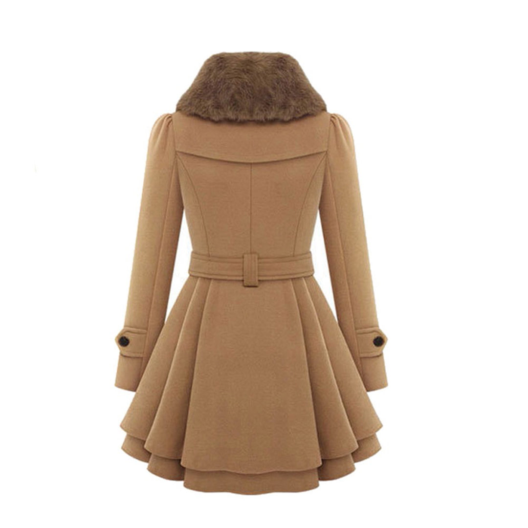 Warm and Long Ladies' Winter Coat - Vivienne-Khaki-S-The Livary