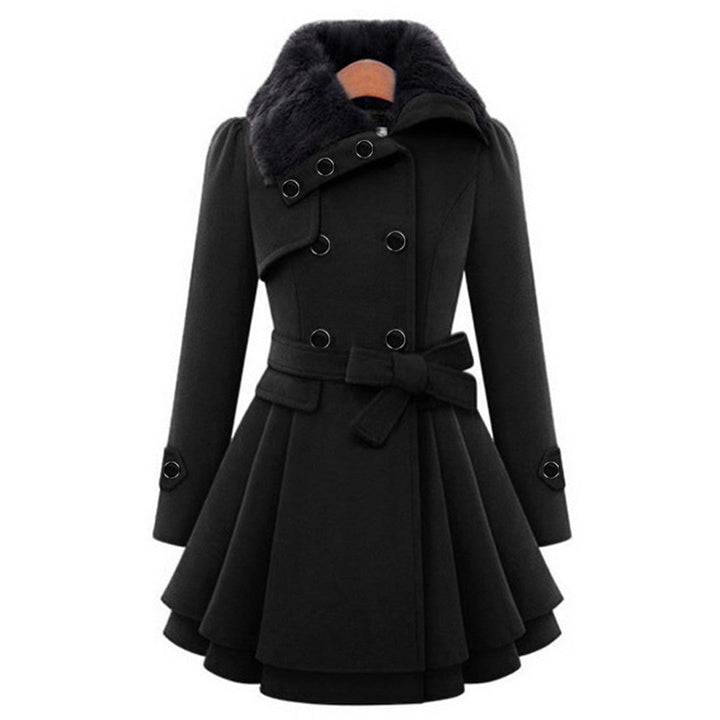 Warm and Long Ladies' Winter Coat - Vivienne-Black-S-The Livary