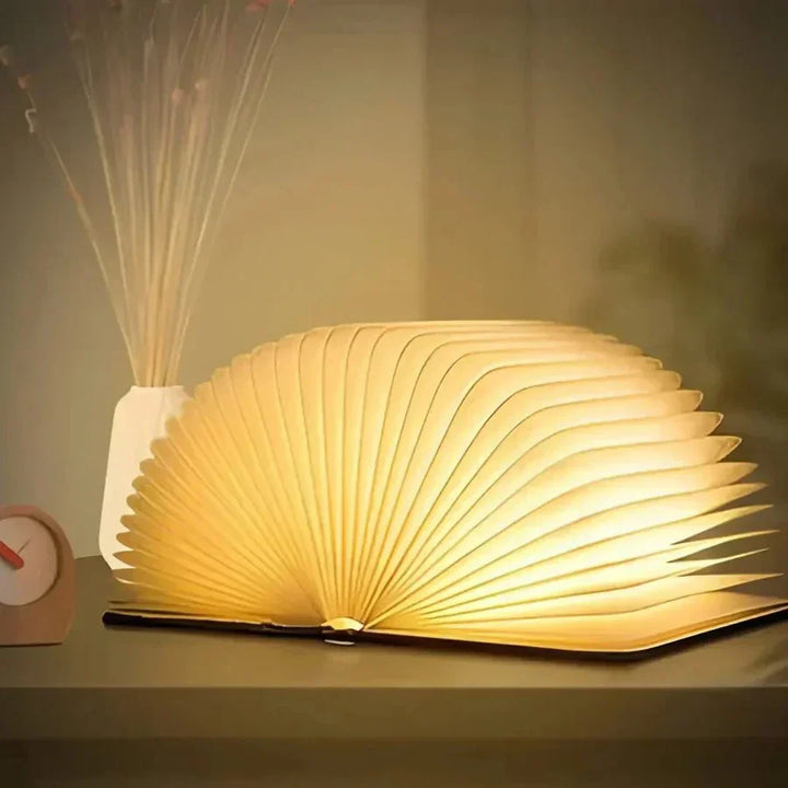 Folding Book Lamp with Warm LED Lighting - StoryGlow-The Livary