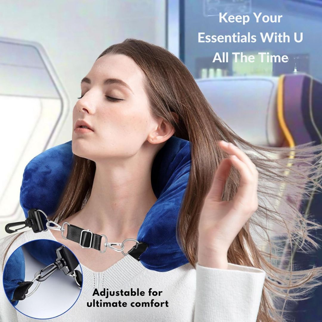 Comfortable Travel Pillow and Extra Luggage Space in One - TravelMate™-Black-The Livary