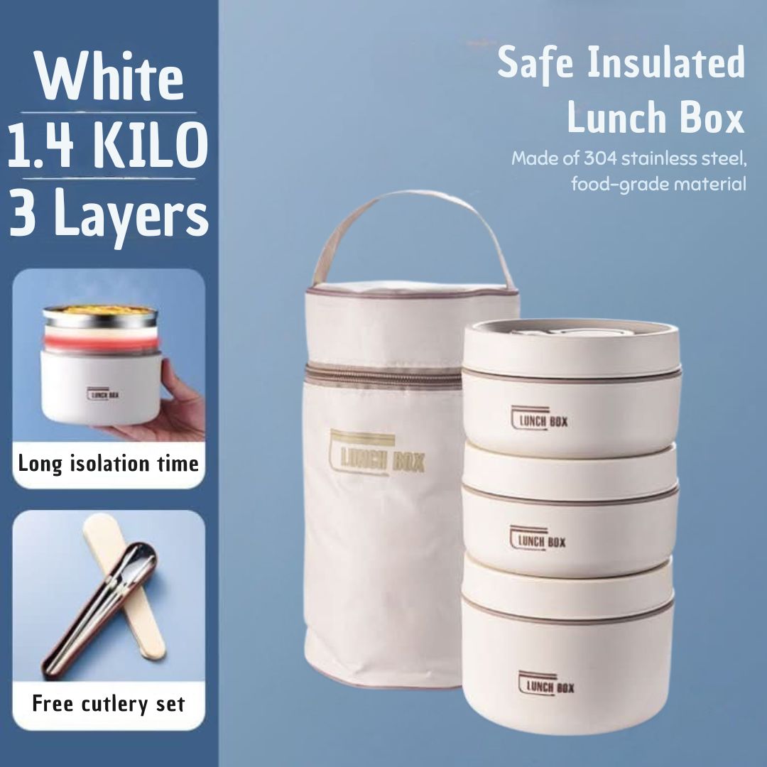 Portable Insulated Meal Container Set - LunchMate-White-2 dozen + bag + FREE cutlery set-The Livary
