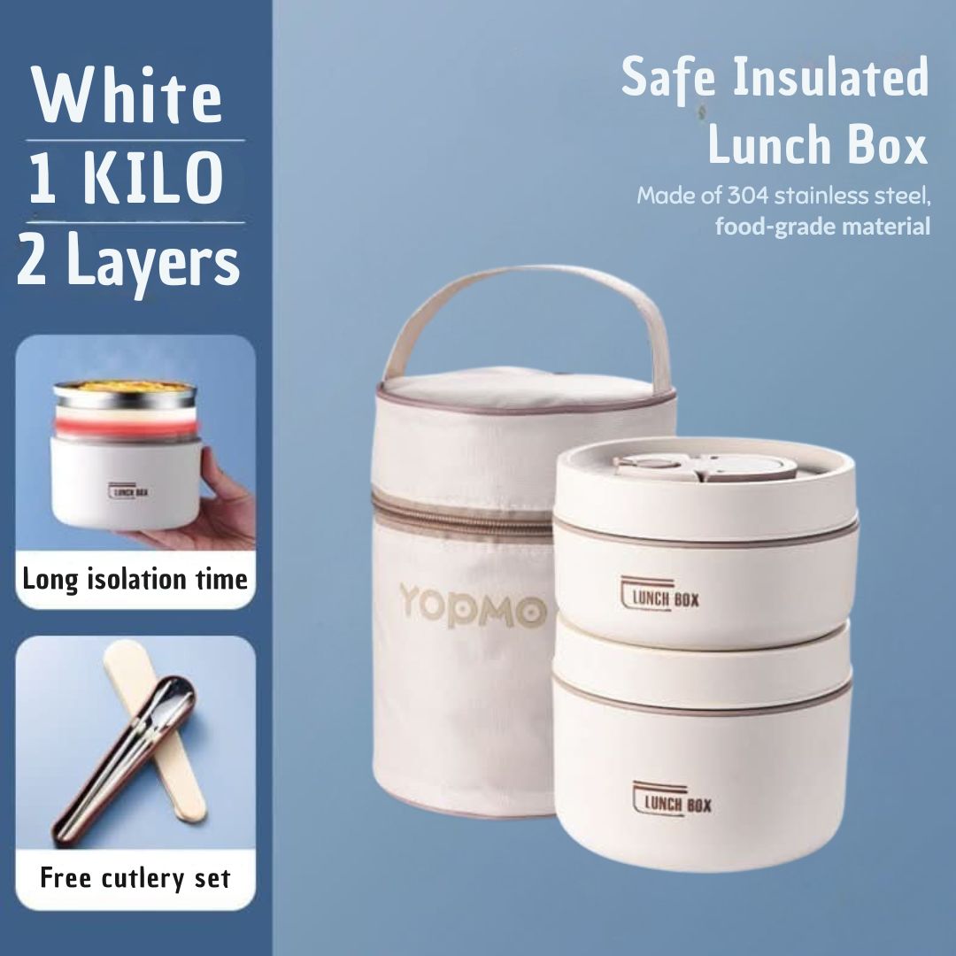 Portable Insulated Meal Container Set - LunchMate-White-2 dozen + bag + FREE cutlery set-The Livary
