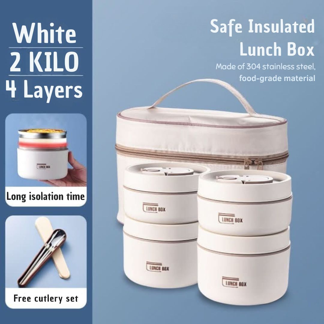 Portable Insulated Meal Container Set - LunchMate-White-2 dozen + bag + FREE cutlery set-The Livary