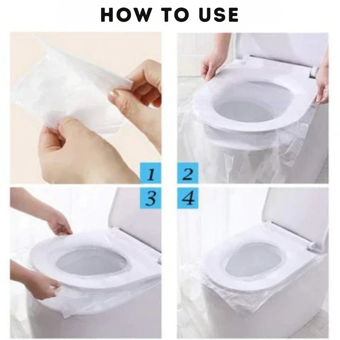 Hygienic Disposable Toilet Seat Cover - SafeSit-100 pieces (50 + 50 FREE)-The Livary