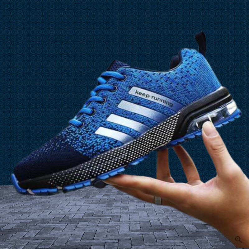 Lightweight Orthopaedic Sneakers - AeroFlex-Blue-3.5-The Livary