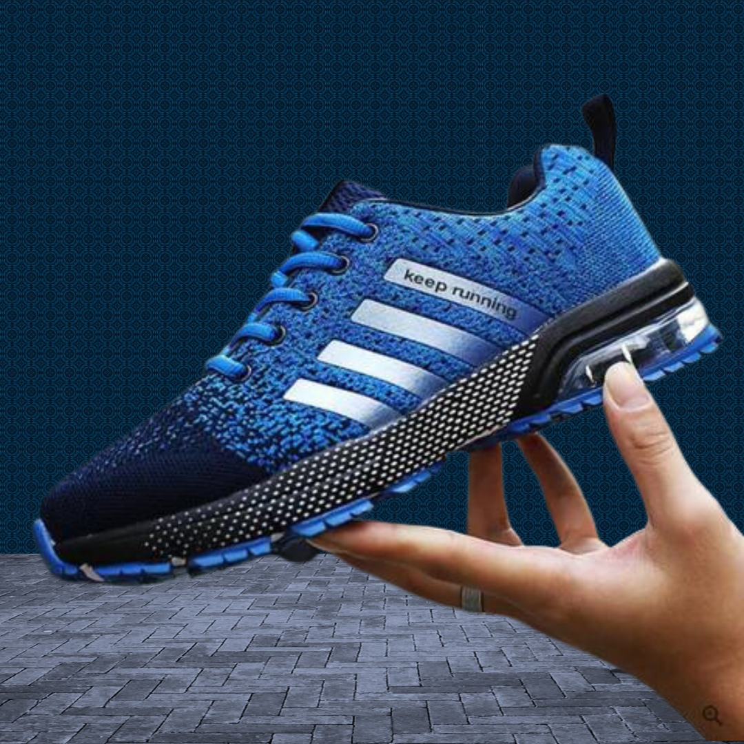 Light & Orthopaedic Comfort Sneakers with Cushioning – Movix Air-Blue-3-The Livary