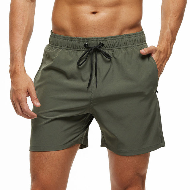 Comfortable Men's Swimming Shorts – Jace-Olive green-S-The Livary