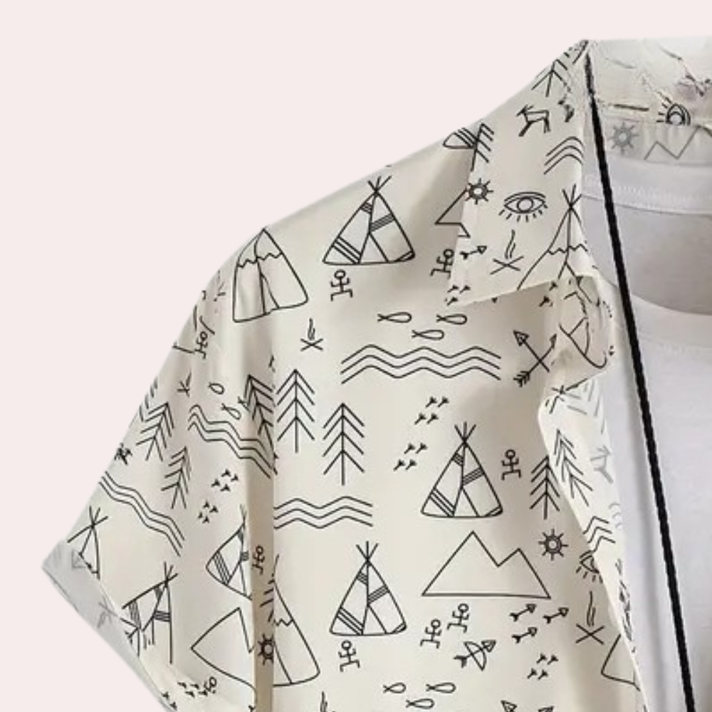 Casual Shirt with Print for Men - Emilio-S-The Livary