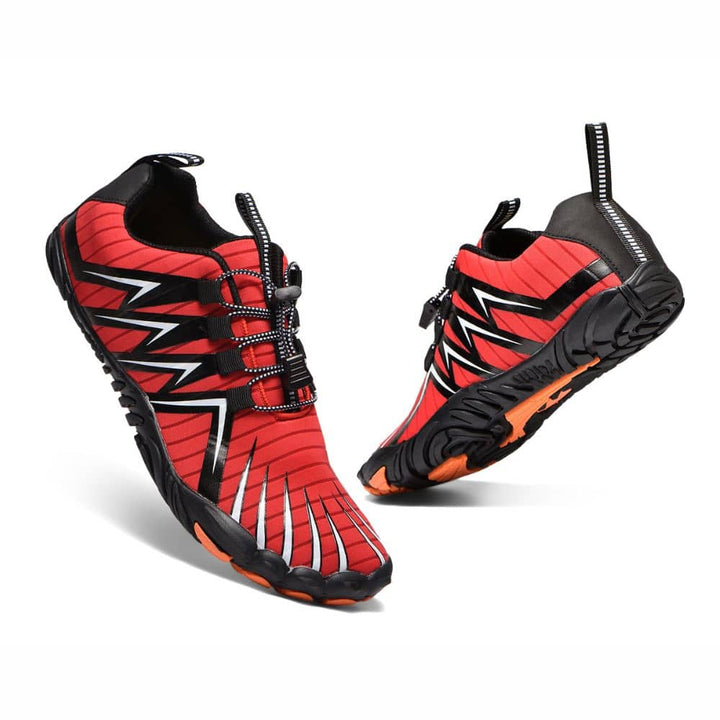 Flexible Barefoot Sneaker - Finn-Red-4-The Livary
