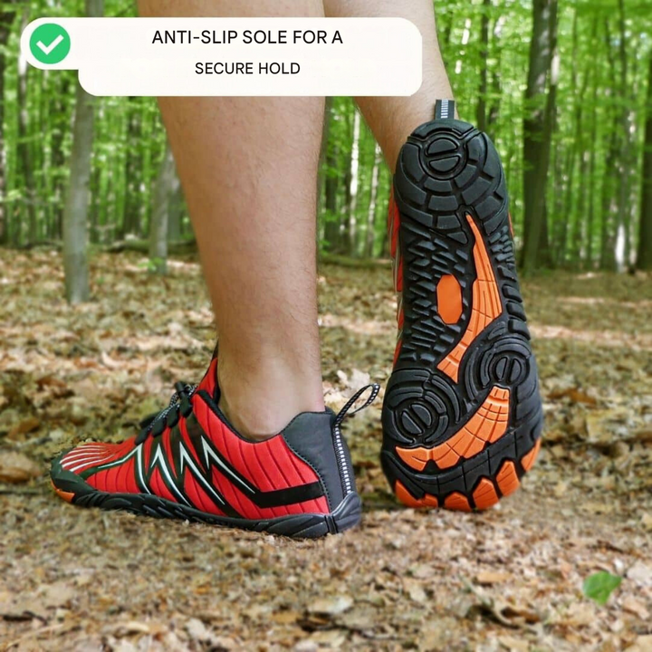 Flexible Barefoot Sneaker - Finn-Red-4-The Livary
