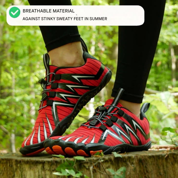 Flexible Barefoot Sneaker - Finn-Red-4-The Livary