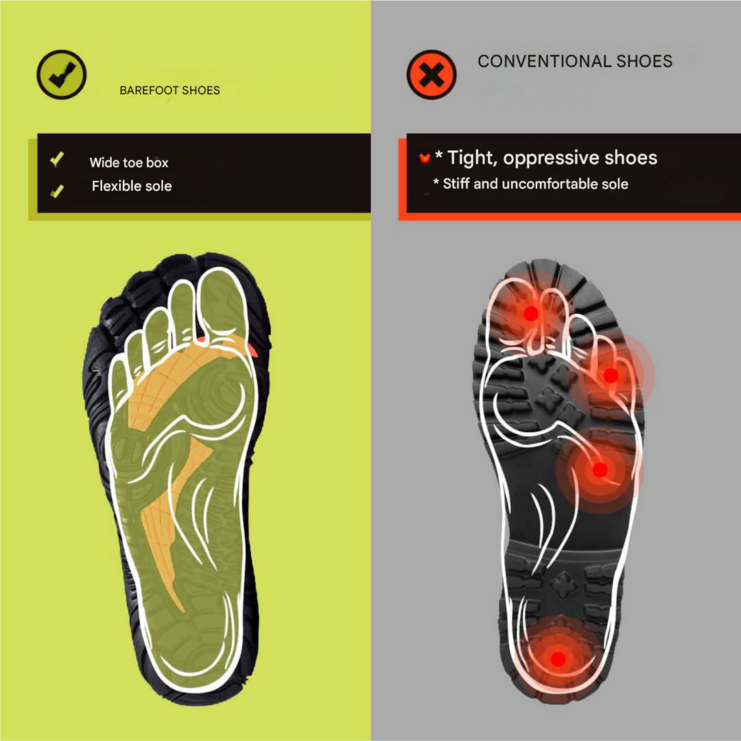 Flexible Barefoot Sneaker - Finn-Red-4-The Livary