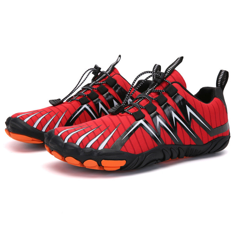 Flexible Barefoot Sneaker - Finn-Red-4-The Livary